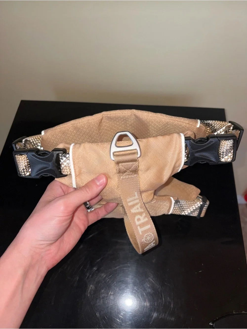 Arcadia Tan Reptile Walking Harness with Braided Straps